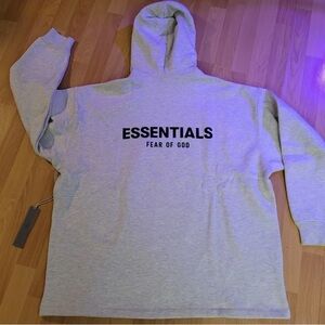 Essentials fear of god hoodie grey